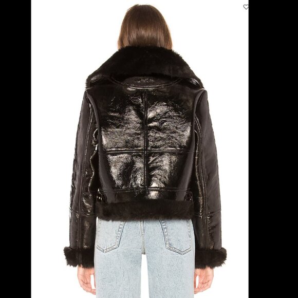 💥HOT ITEM💥PALMER GIRLS X MISS SIXTY Genuine Leather Aviator Jacket - Picture 3 of 16